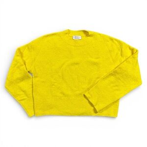 & Other Stories Yellow Knit Sweater Paris Atelier Wool Blend Size S